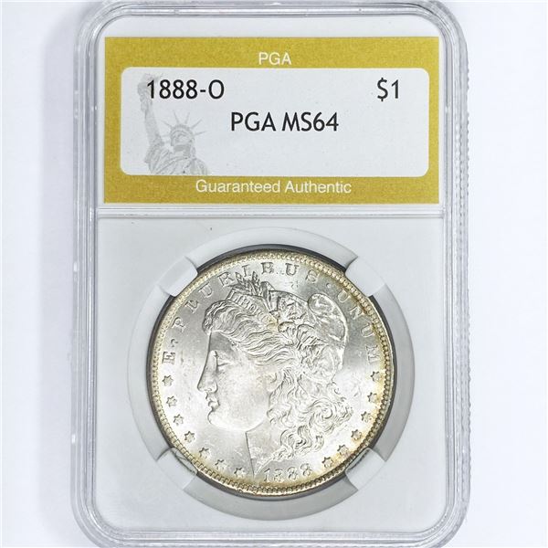 1888-O Morgan Silver Dollar PGA MS64