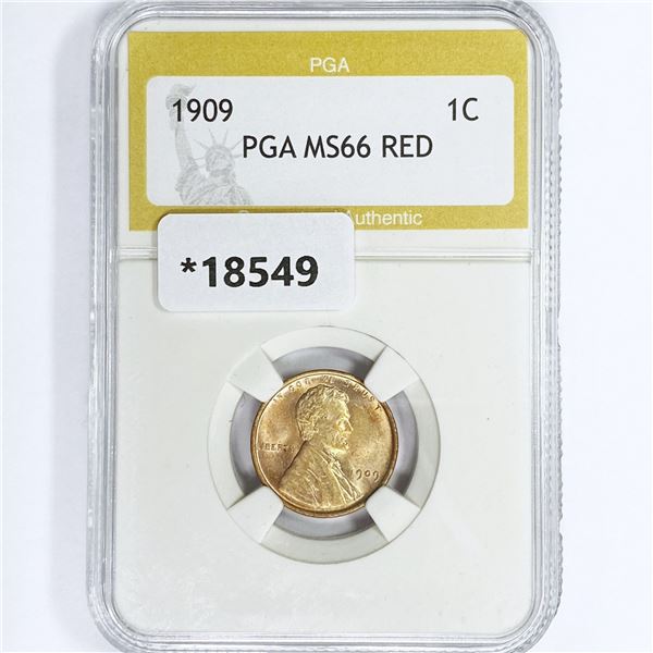 1909 Wheat Cent PGA MS66 RED