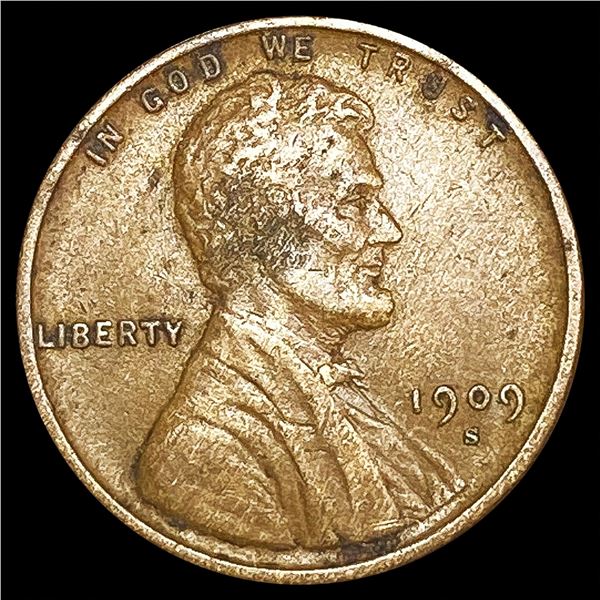 1909-S Wheat Cent NEARLY UNCIRCULATED