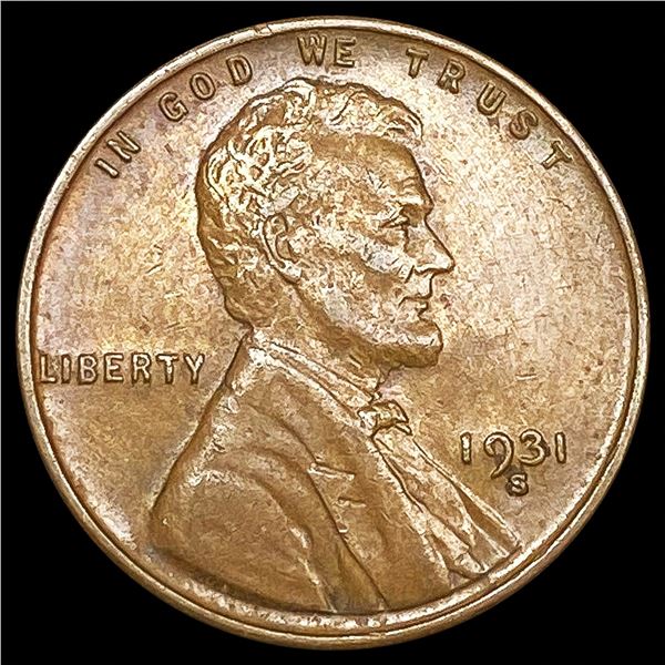 1931-S Wheat Cent CLOSELY UNCIRCULATED