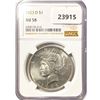 Image 1 : 1923-D Silver Peace Dollar NGC AU58