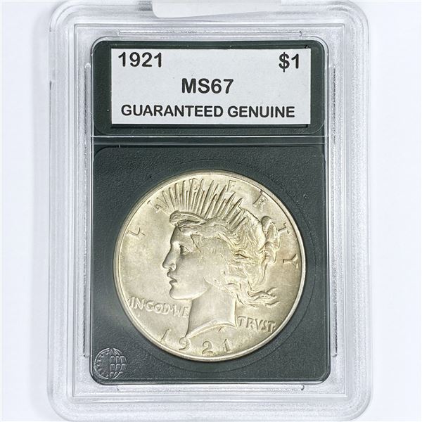 1921 Silver Peace Dollar GG MS67