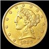 Image 1 : 1883 $5 Gold Half Eagle CLOSELY UNCIRCULATED