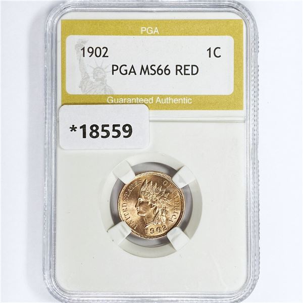1902 Indian Head Cent PGA MS66 RED