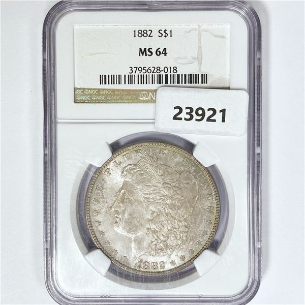 1882 Morgan Silver Dollar NGC MS64