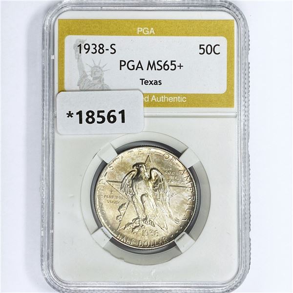 1938-S Texas Half Dollar PGA MS65+