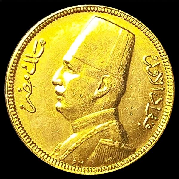 1929 Egypt .0478oz Gold Coin UNCIRCULATED