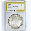 Image 1 : 1899 Morgan Silver Dollar PGA MS65