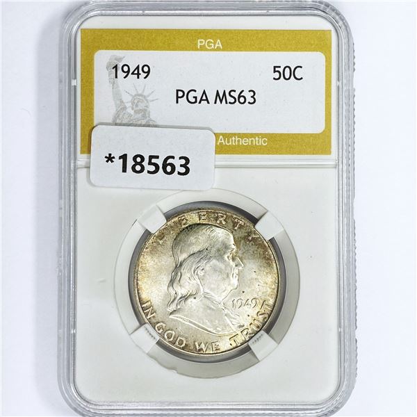 1949 Franklin Half Dollar PGA MS63