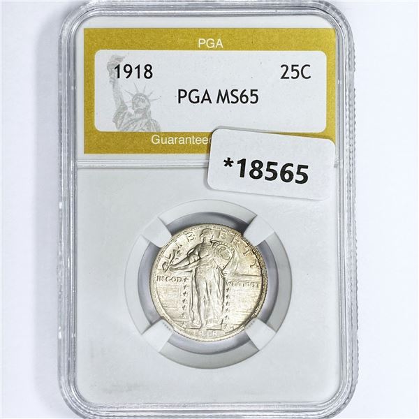 1918 Standing Liberty Quarter PGA MS65