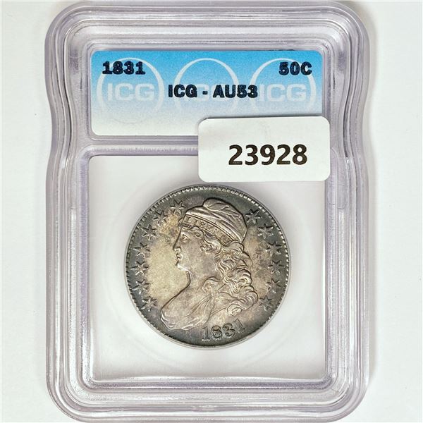 1831 Capped Bust Half Dollar ICG AU53