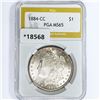 Image 1 : 1884-CC Morgan Silver Dollar PGA MS65