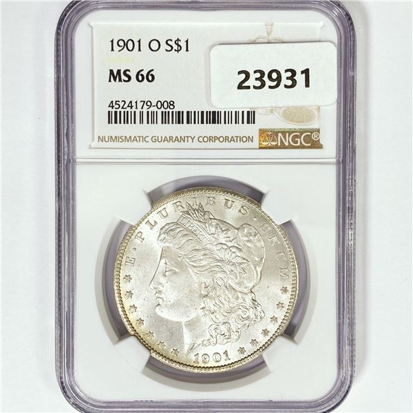 1901-O Morgan Silver Dollar NGC MS66
