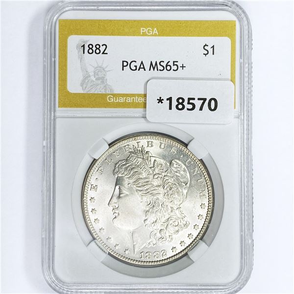 1882 Morgan Silver Dollar PGA MS65+
