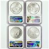 Image 2 : 2017 Set (4) American Silver Eagles NGC MS69