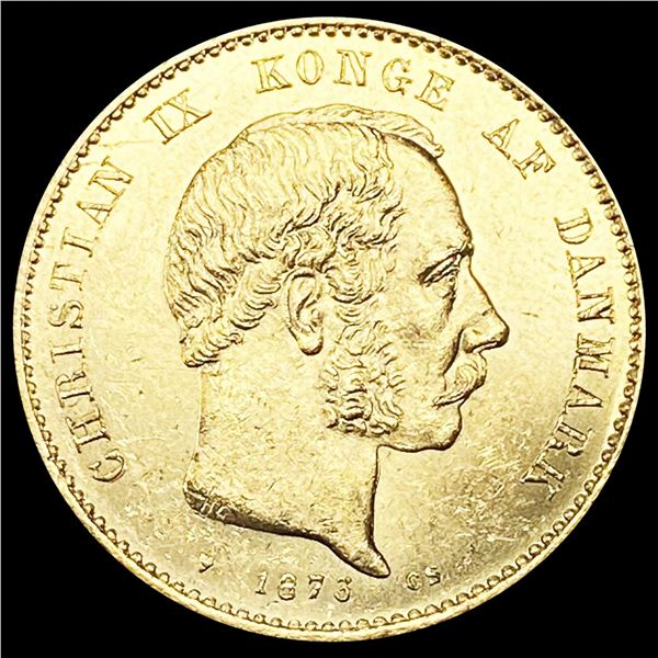 1873 Sweden .2593oz Gold 20 Kronor CHOICE BU