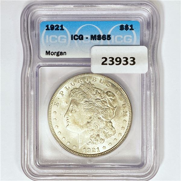 1921 Morgan Silver Dollar ICG MS65