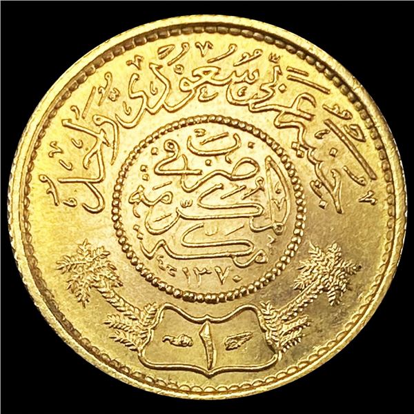 1951 Saudi Arabia .2355oz Gold Guinea CHOICE BU