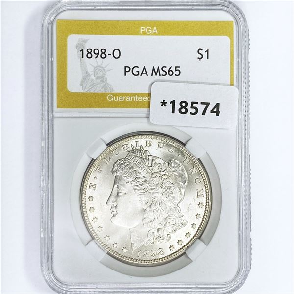 1898-O Morgan Silver Dollar PGA MS65