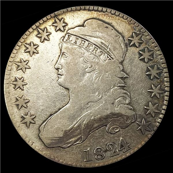 1824 Capped Bust Half Dollar NICELY CIRCULATED