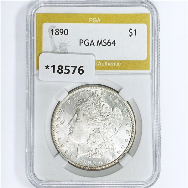 1890 Morgan Silver Dollar PGA MS64
