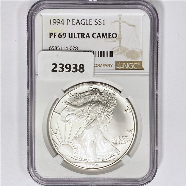 1994-P American Silver Eagle NGC PF69 UC