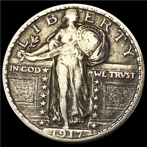 1917-D Standing Liberty Quarter NICELY CIRCULATED