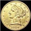 Image 1 : 1880 $5 Gold Half Eagle UNCIRCULATED