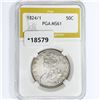 Image 1 : 1824/1 Capped Bust Half Dollar PGA MS61