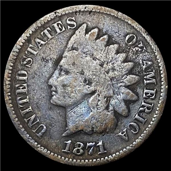 1871 Indian Head Cent NICELY CIRCULATED