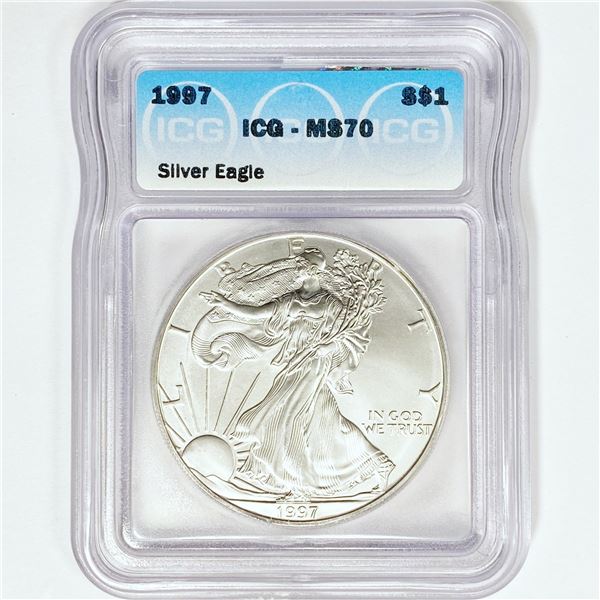 1997 American Silver Eagle ICG MS70