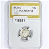 Image 1 : 1920-D Mercury Silver Dime PGA MS64 FSB