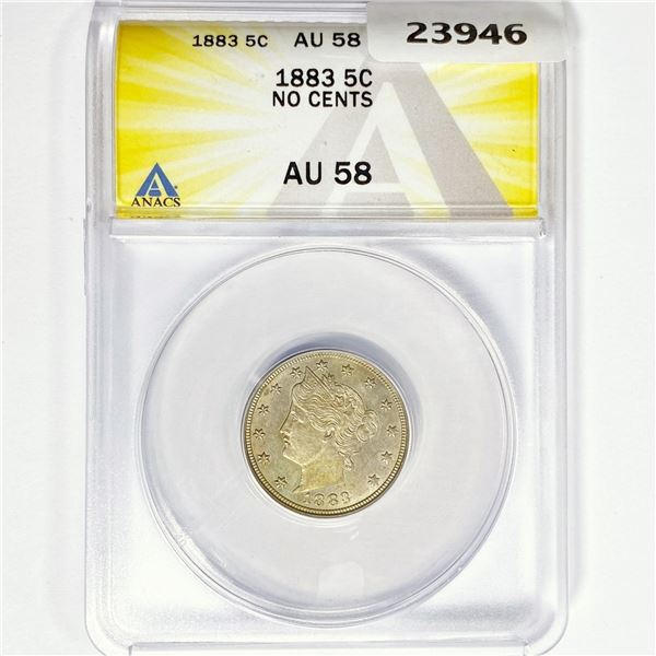 1883 Liberty Victory Nickel ANACS AU58