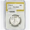 Image 1 : 1936-D Walking Liberty Half Dollar PGA MS65