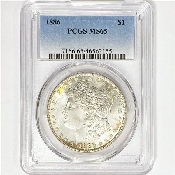 1886 Morgan Silver Dollar PCGS MS65