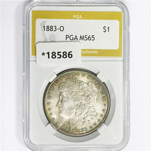 1883-O Morgan Silver Dollar PGA MS65