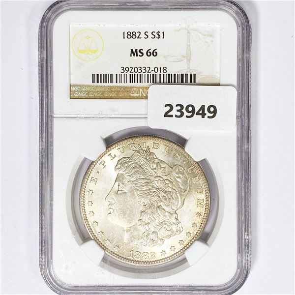 1882-S Morgan Silver Dollar NGC MS66