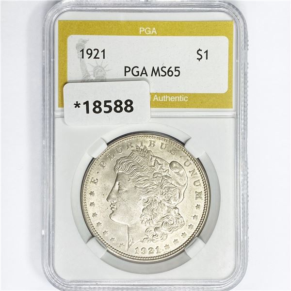 1921 Morgan Silver Dollar PGA MS65