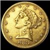 Image 1 : 1881 $5 Gold Half Eagle UNCIRCULATED