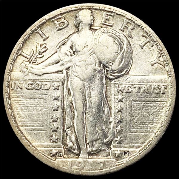 1917-D Standing Liberty Quarter LIGHTLY CIRCULATED