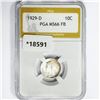 Image 1 : 1929-D Mercury Silver Dime PGA MS66 FB