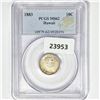 Image 1 : 1883 Kingdom of Hawaii Dime PCGS MS62