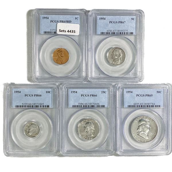 1954 US Proof Set (5 Coins) PCGS