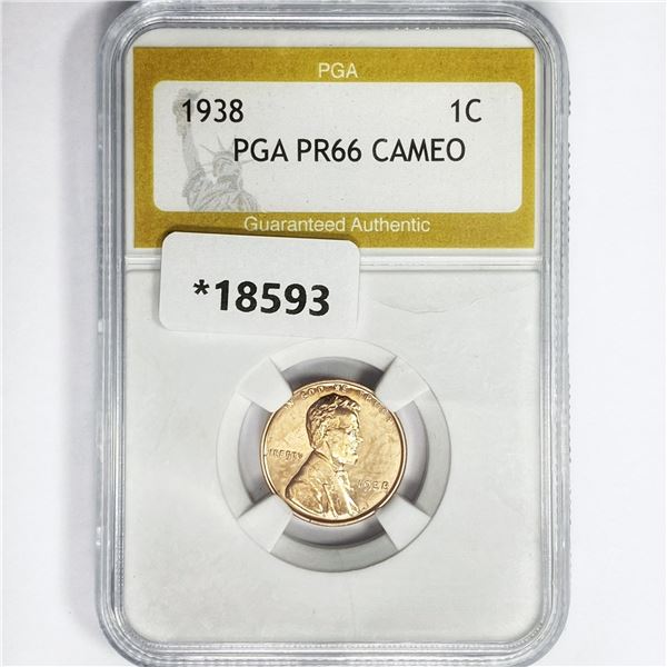 1838 Wheat Cent PGA PR66 CAMEO