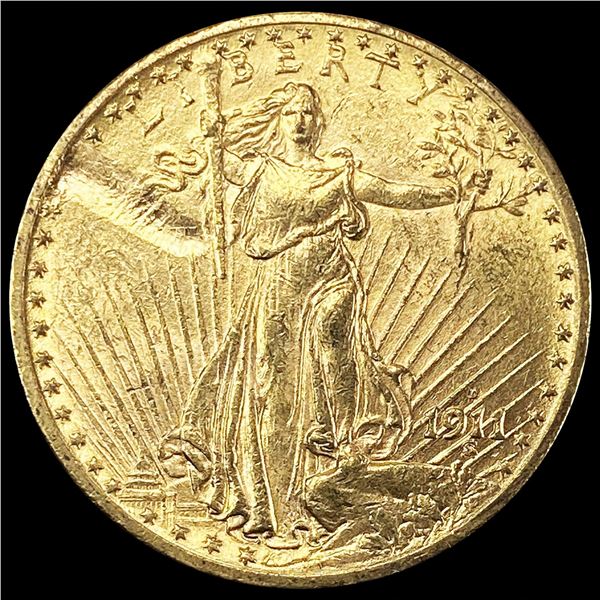 1911 $20 Gold Double Eagle NEARLY UNCIRCULATED