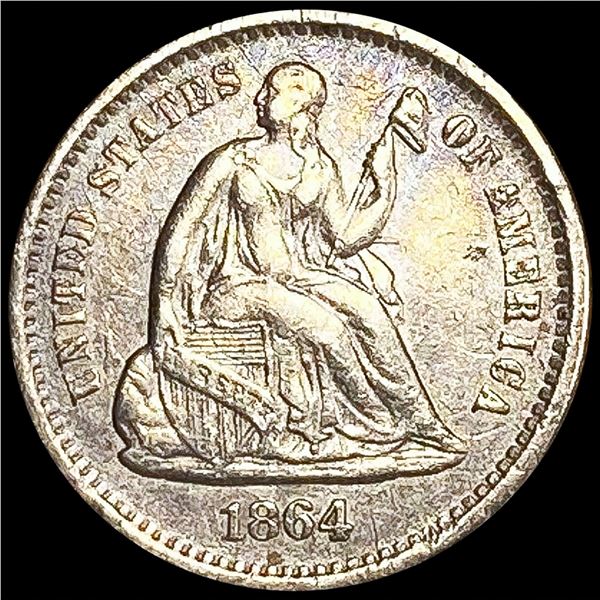 1864-S Seated Liberty Half Dime CLOSELY UNCIRCULATED