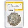 Image 1 : 1904-O Morgan Silver Dollar PGA MS65 PL