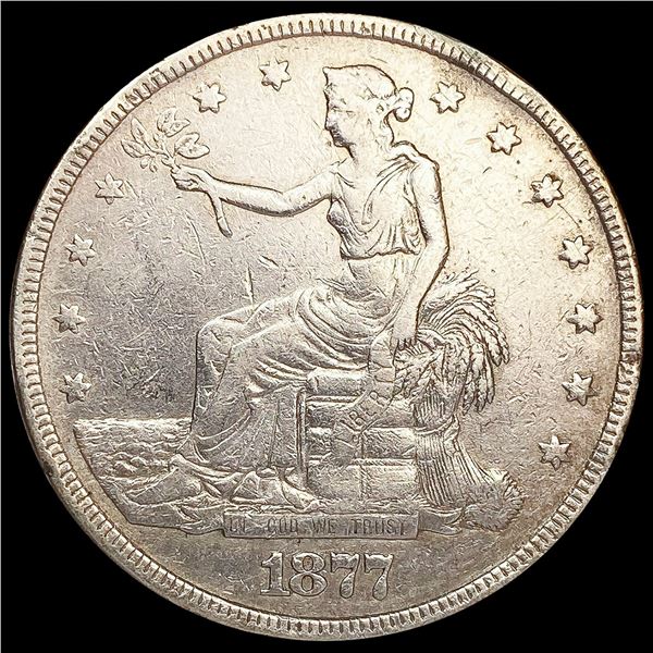 1877 Silver Trade Dollar NEARLY UNCIRCULATED