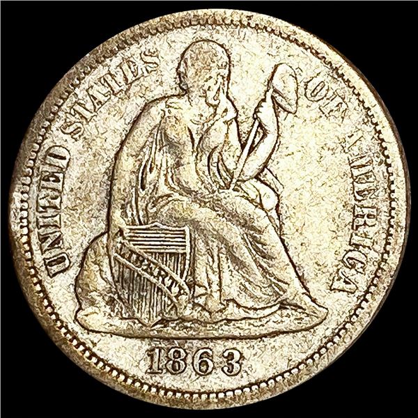 1863-S Seated Liberty Dime LIGHTLY CIRCULATED