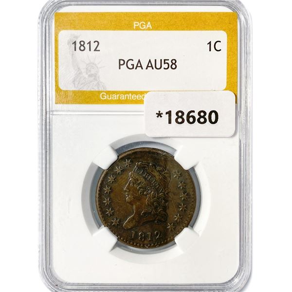1812 Large Cent PGA AU58